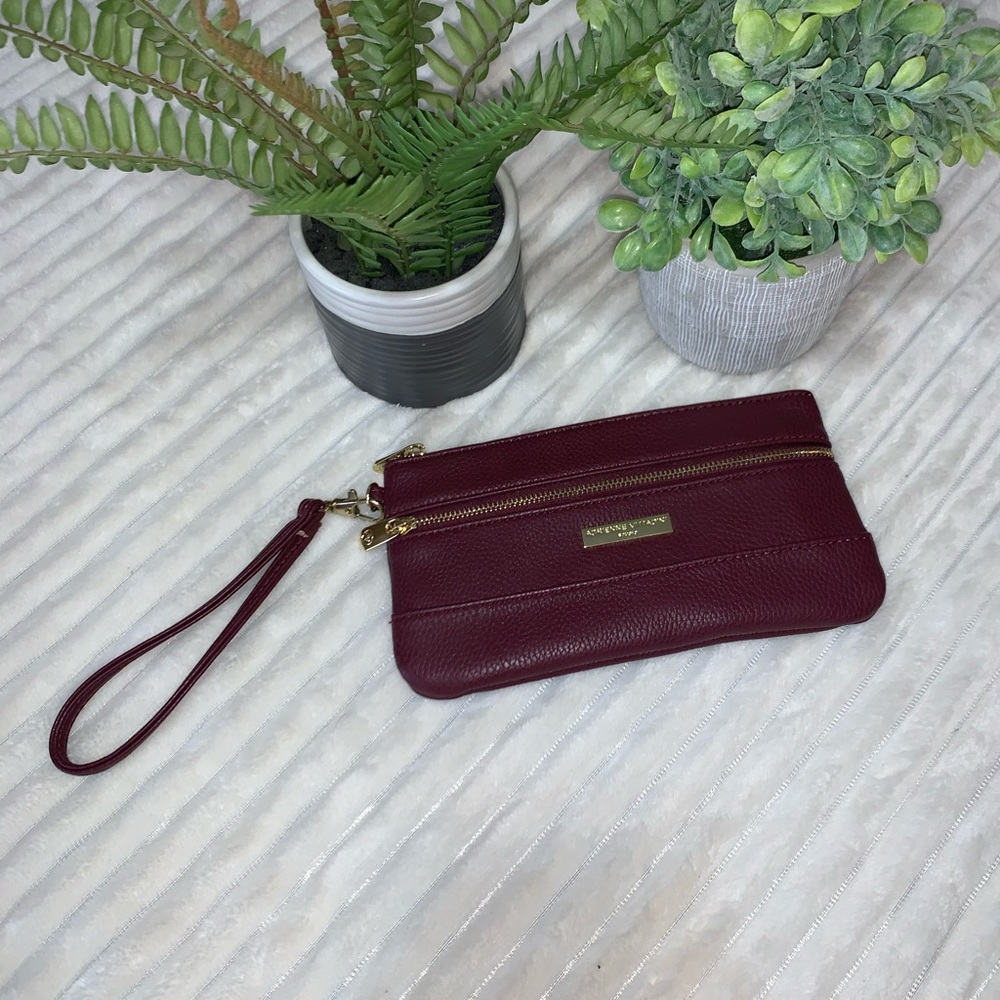 Adrienne Vittadini Maroon Leather Wallet - Picture 6 of 6